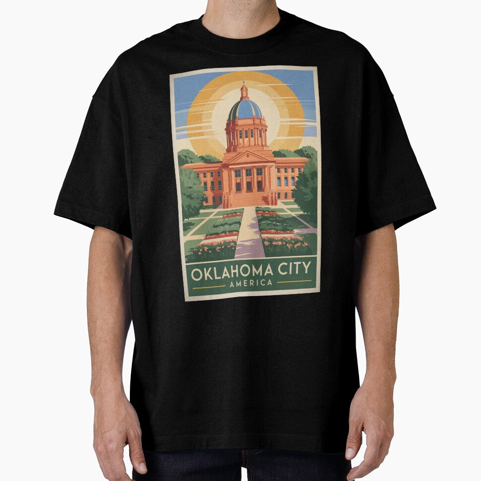 Oklahoma City Vintage Travel Poster by TravelerRat