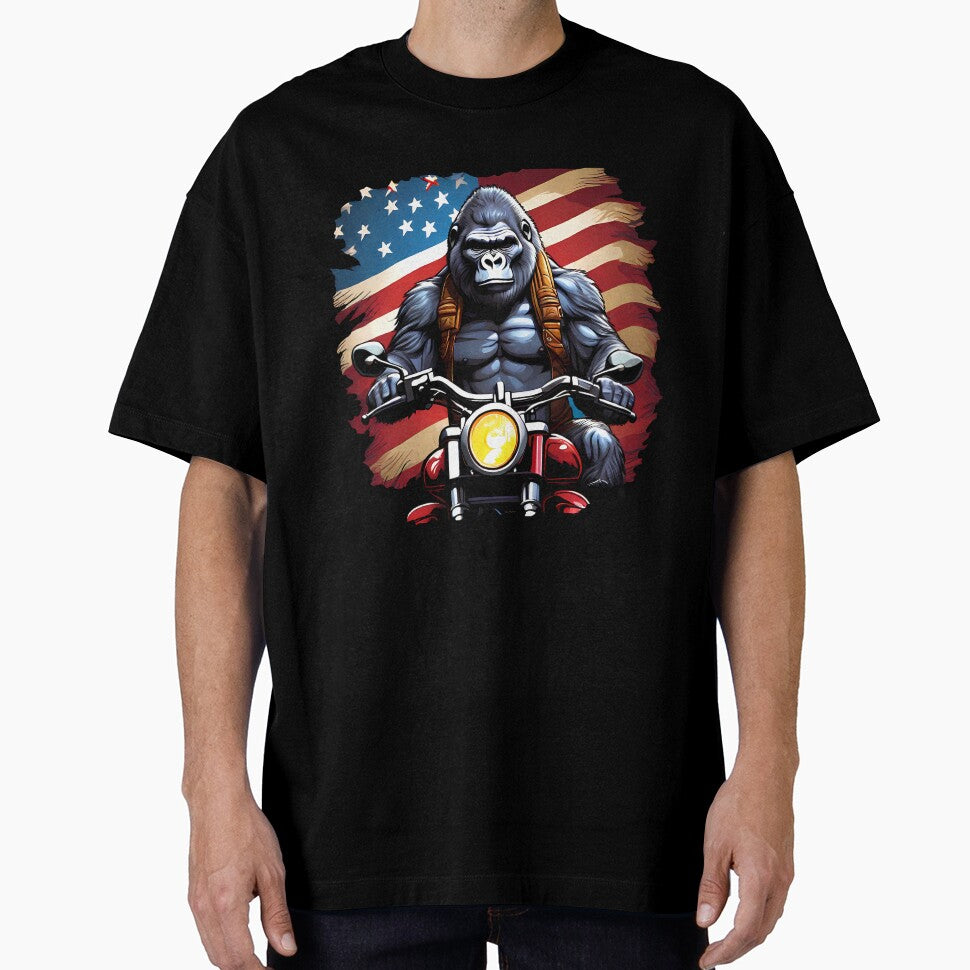 American Roadtrip: Gorilla on an Indian Motorcycle by studiojer