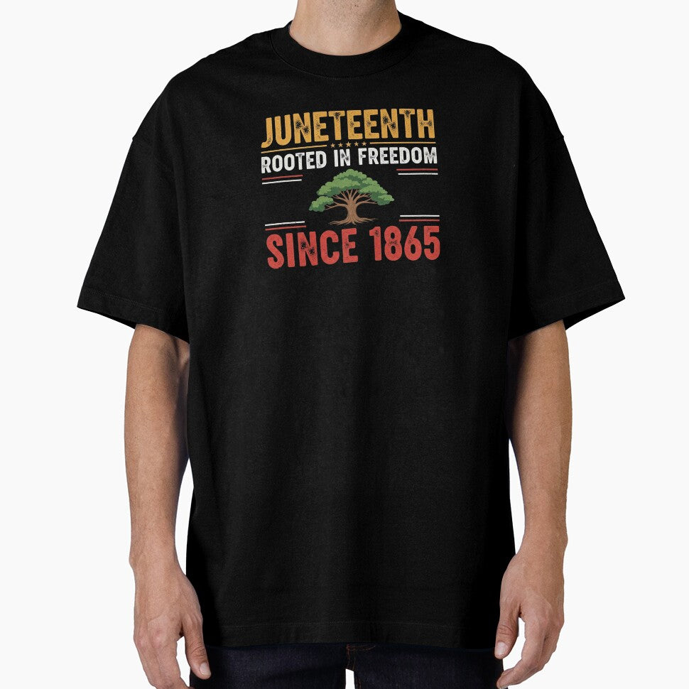 Juneteenth Rooted In Freedom Since 1865 Simple Funny Text by Designs-RZ