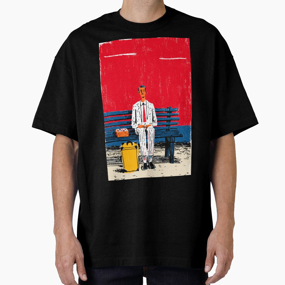 Dreamer on the Bench Graphic Tee | Casual Wear with Storytelling Vibes | Gift for Film Lovers | Original Illustration by Loffartdesign