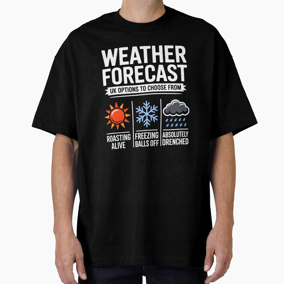 UK Weather Forecast Roasting Freezing or Drenched Funny British Gift by Say It With Ink