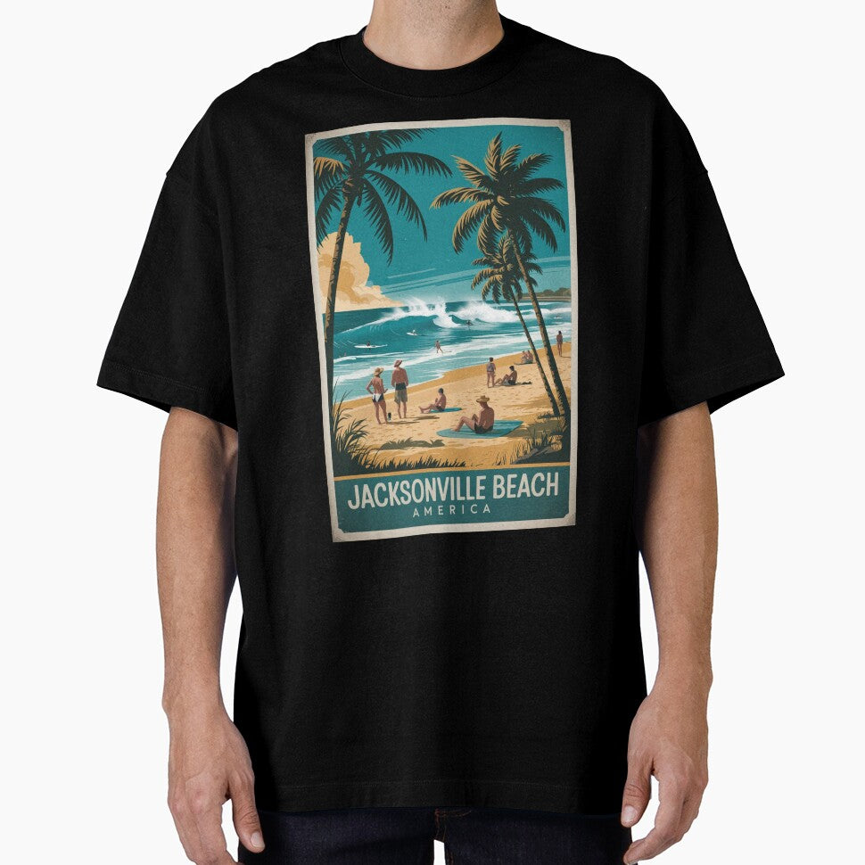 Jacksonville beach Vintage Travel Poster by TravelerRat