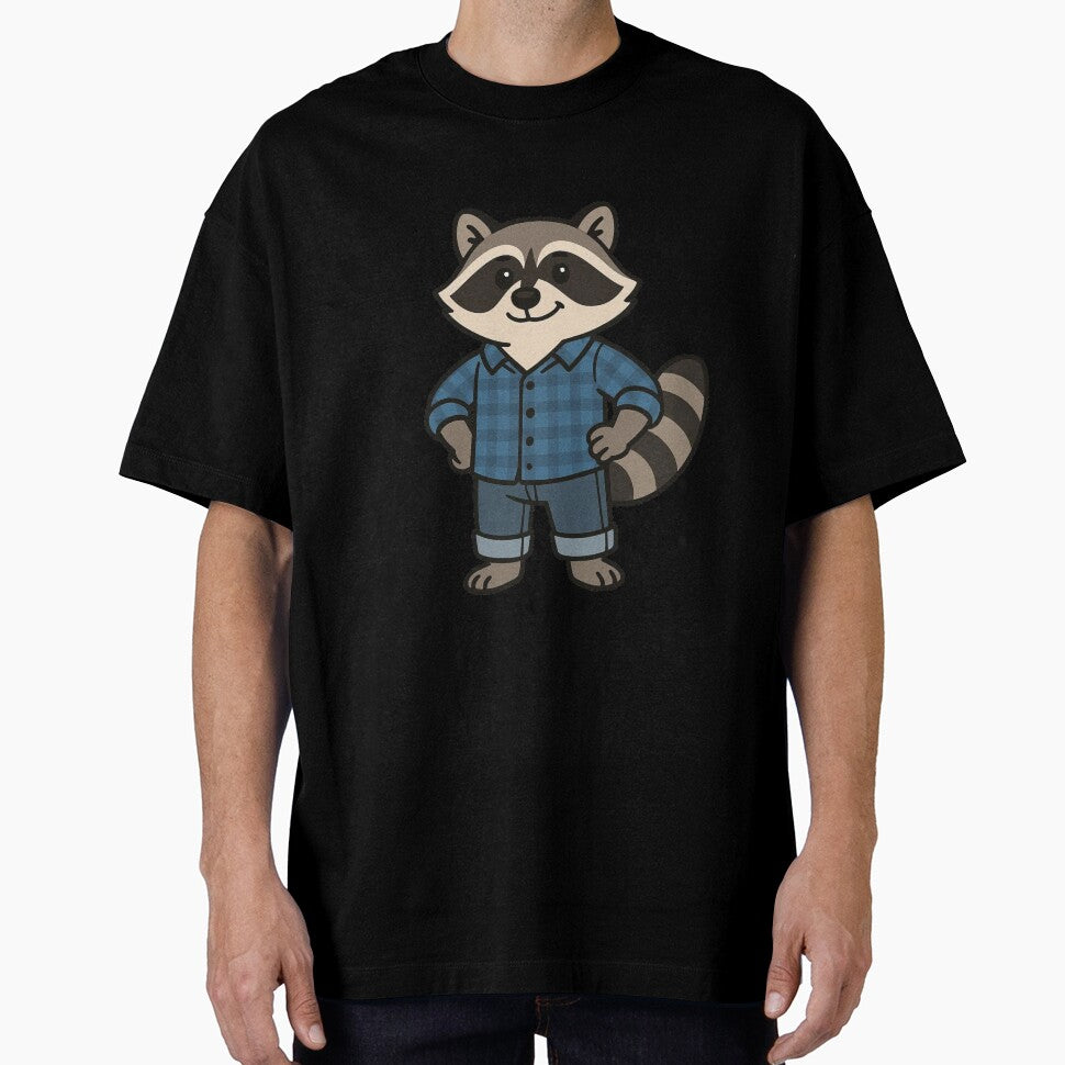 Raccoon in Blue Flannel – Everyday Cute Animal Design by Confuzz1ed