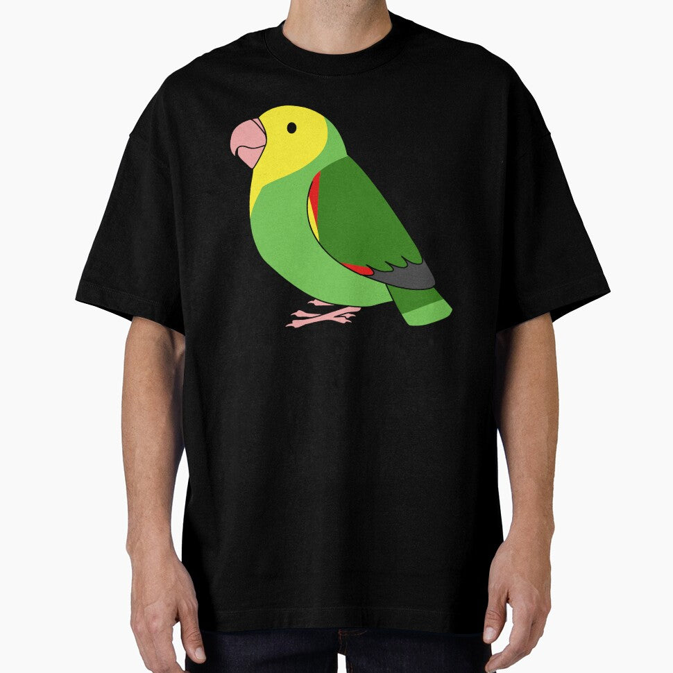 Double yellow-headed amazon parrot cartoon drawing by lifewithbirds