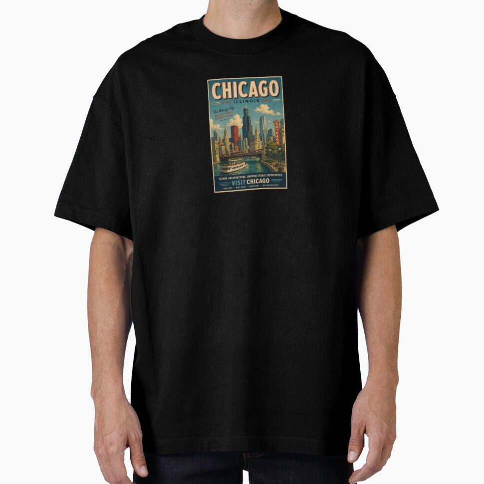 Chicago Retro travel poster by JBWphotos