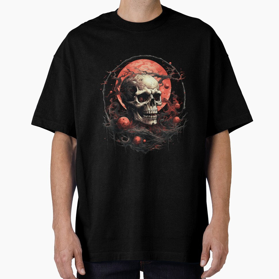 Skull In Red Moon by Deadv