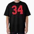 34 Sports Jersey Thirty Four Red Number Black by infrontofyou