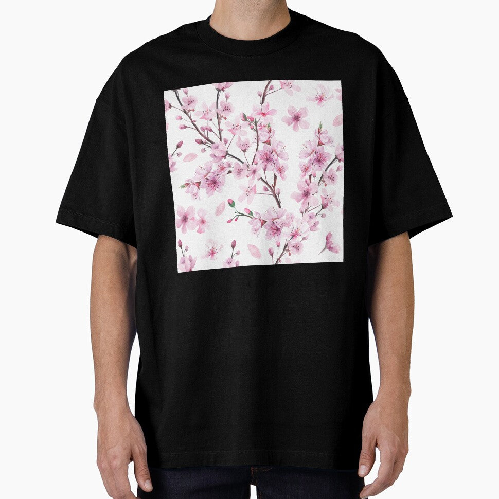 Delightful Japanese Sakura Pink Cherry Blossom Patten by Jaydee001