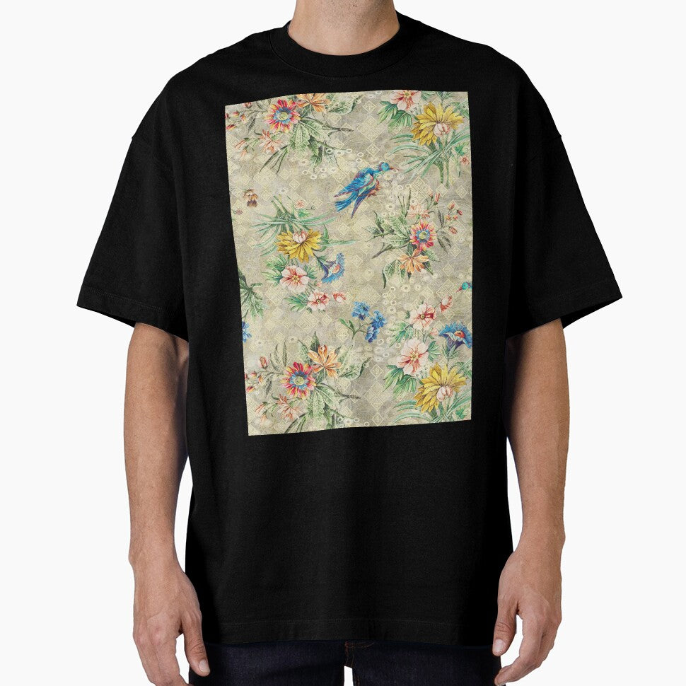 Hand drawn flowers and birds pattern by vidyaroul
