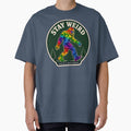 Stay Weird Pacific Northwest Rainbow Bigfoot Badge by Swanny's Custom T-shirt and Gift Designs
