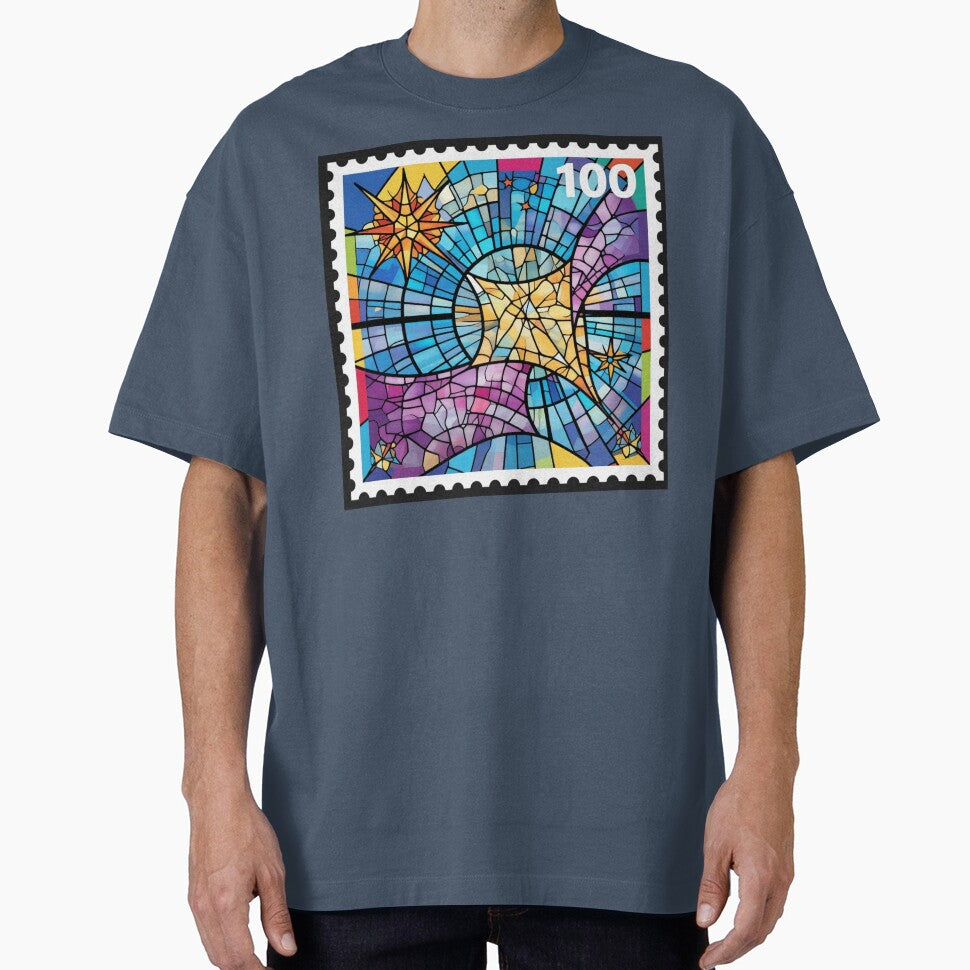 violet night 7.1 stained glass colorful geometric abstract design by SmashingDeals