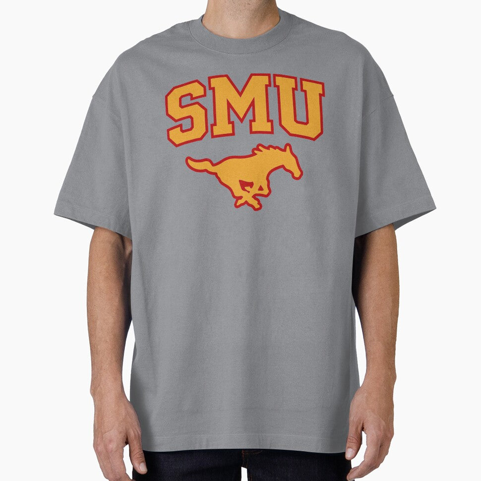 SMU Red Logo & Gold Peruna by one-broke-kid