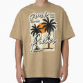 Retro Sunset Palm Tree T-Shirt Design | Vintage Beach Vibes Graphic Tee by DaisyInStudio44
