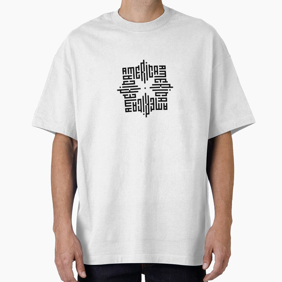 AMERICA | Black  | Modern Geometric Kufi Calligraphy | From Name to Art by FOR YOUR NAME