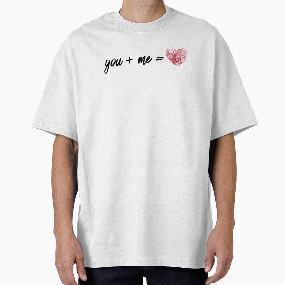 you + me = heart Baseball Cap | Valentine script heart design by BubbleWub_