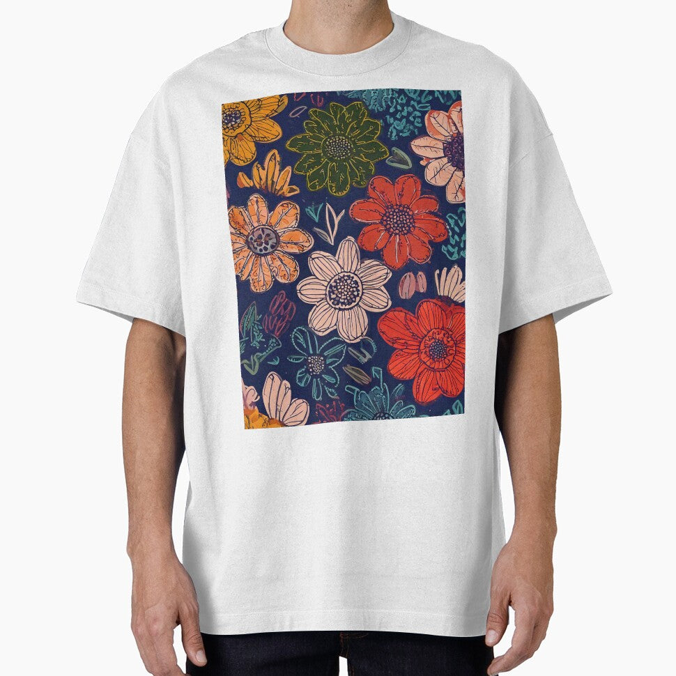 Hand drawn scribbled flowers pattern by Designbes