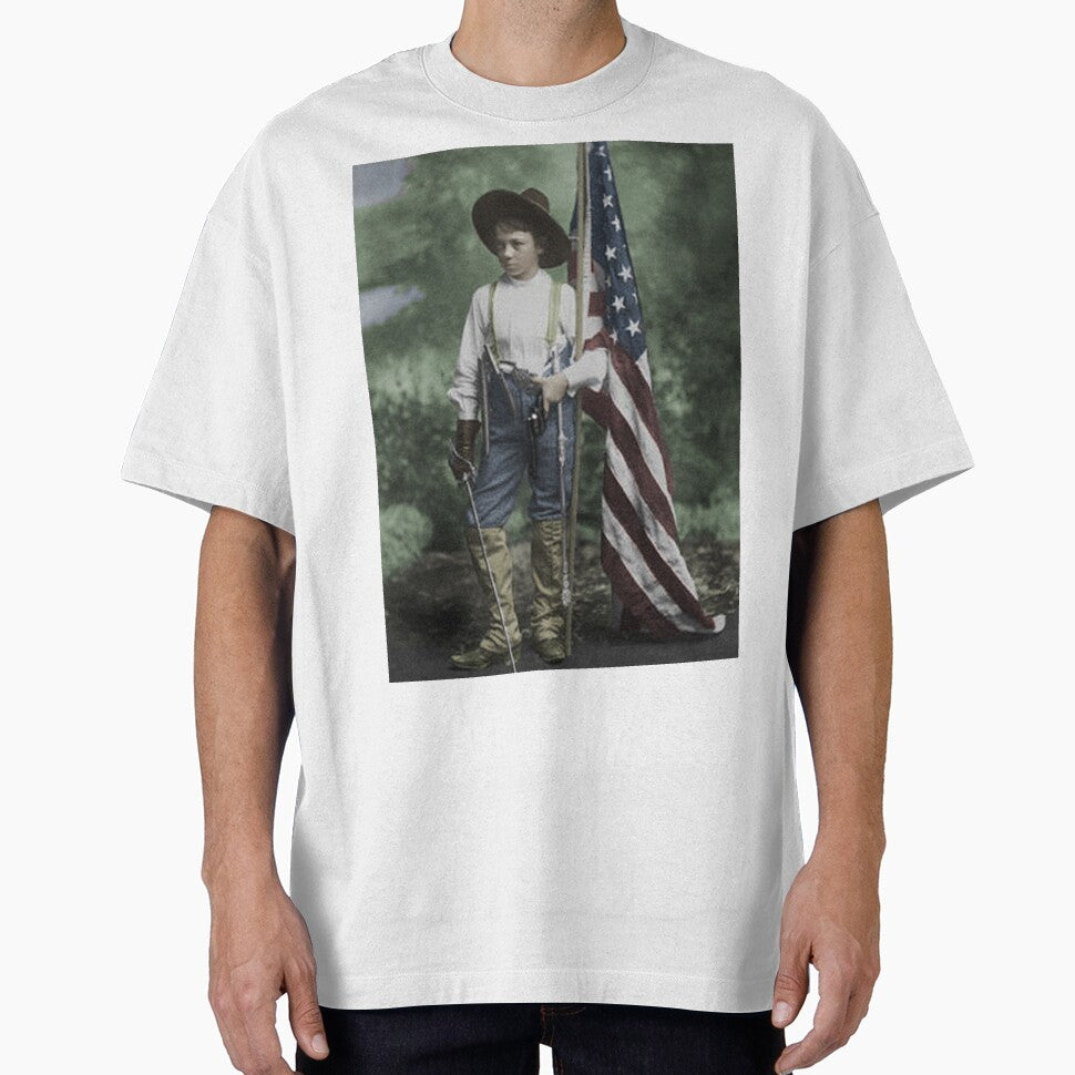 Cherokee boy with American flag by princessbunhead