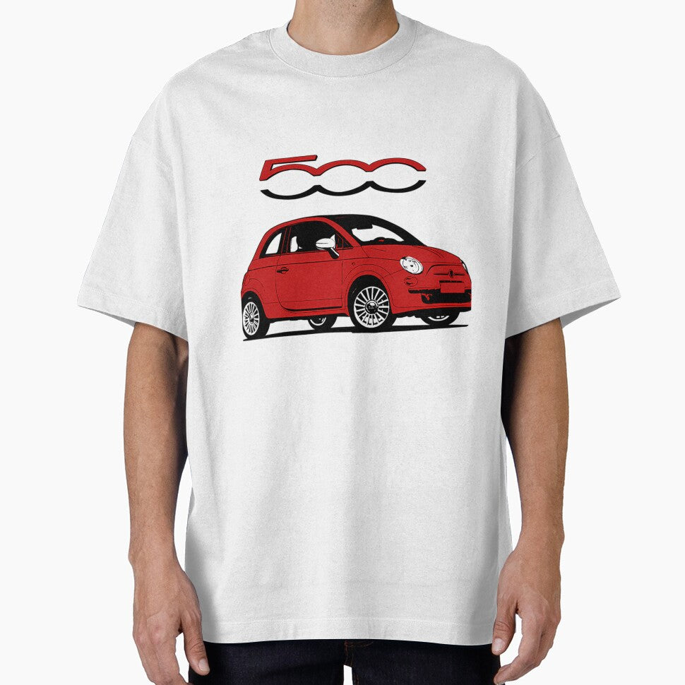 Fiat 500 Red And White by something-2020
