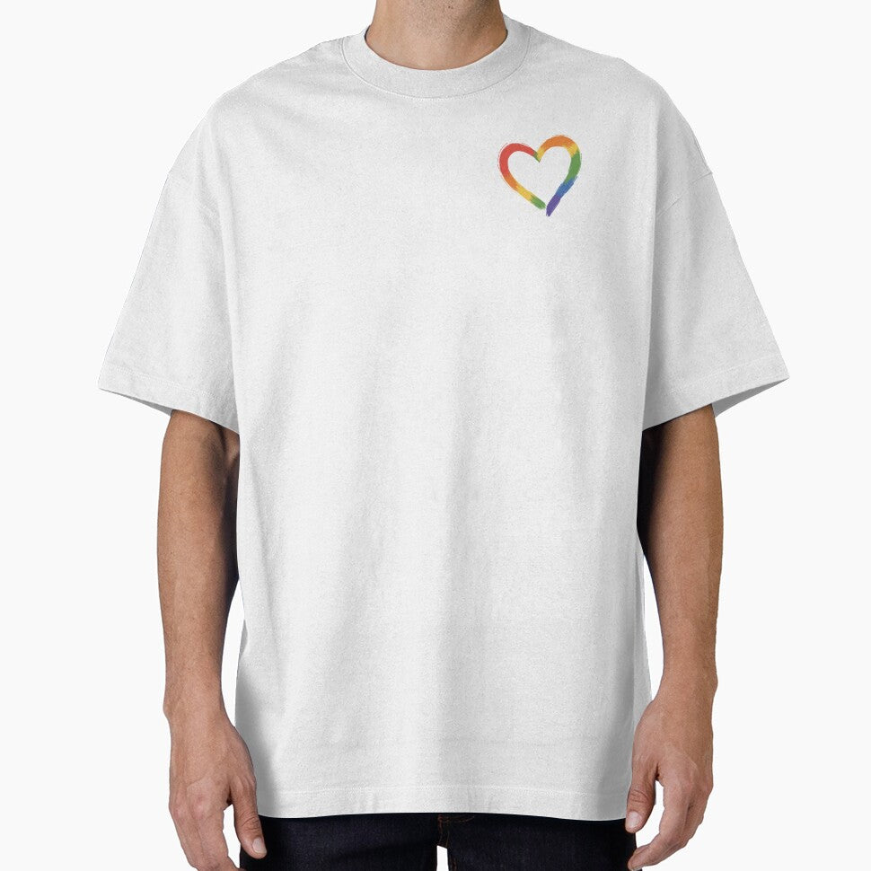 Brush Stroke Rainbow Heart Pride Illustration by thesalynn