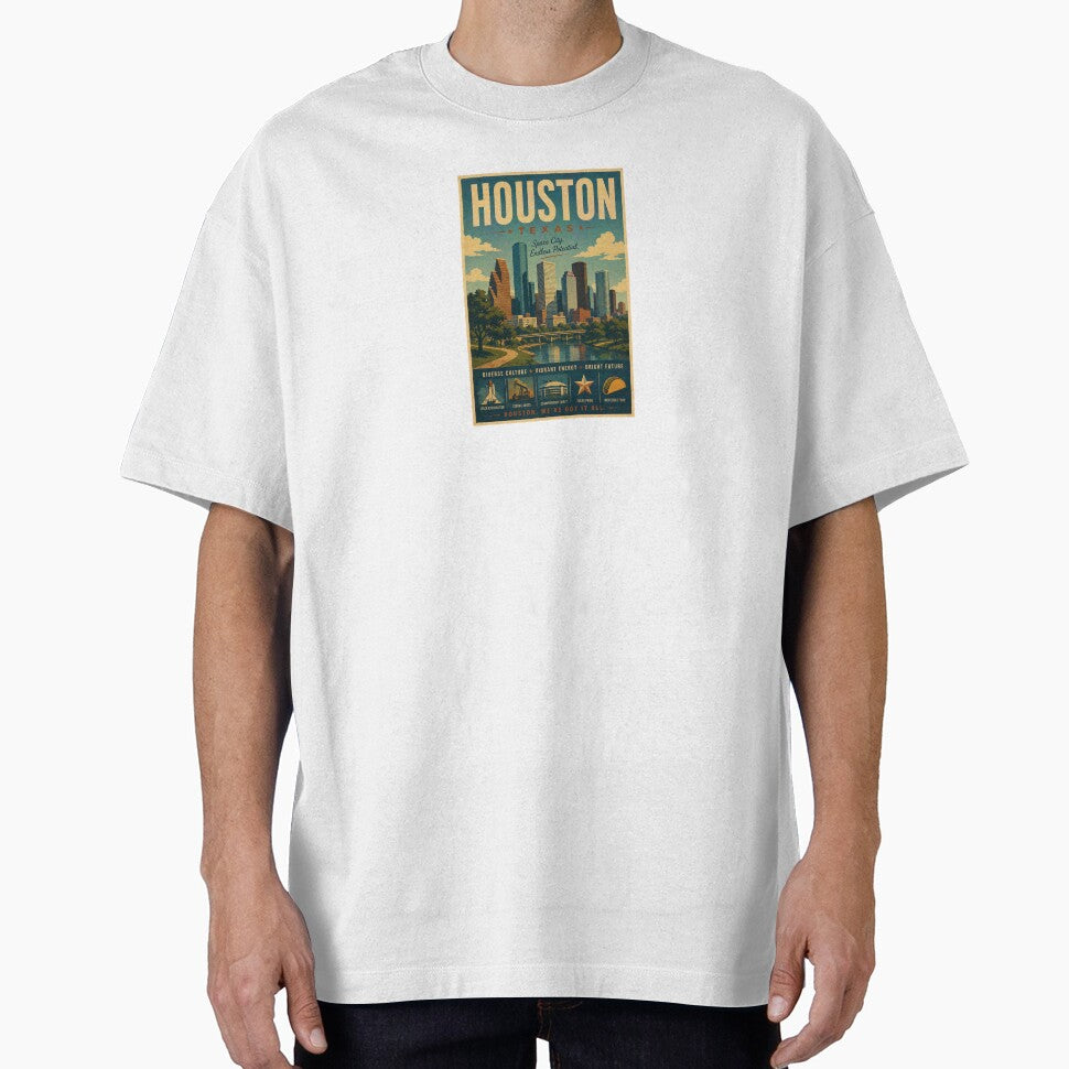 Houston Retro travel poster by JBWphotos