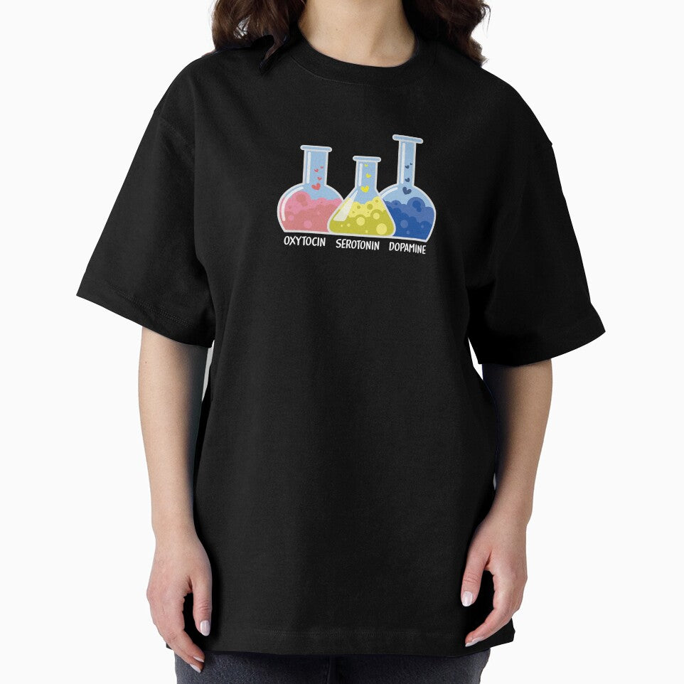 Test Tube Rack With Oxytocin, Serotonin, Dopamine by Abhishek Goldar