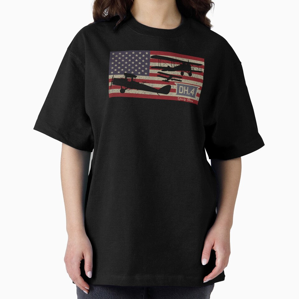 DH4 Liberty Plane WW1 Biplane Vintage American Flag by MilitaryMart