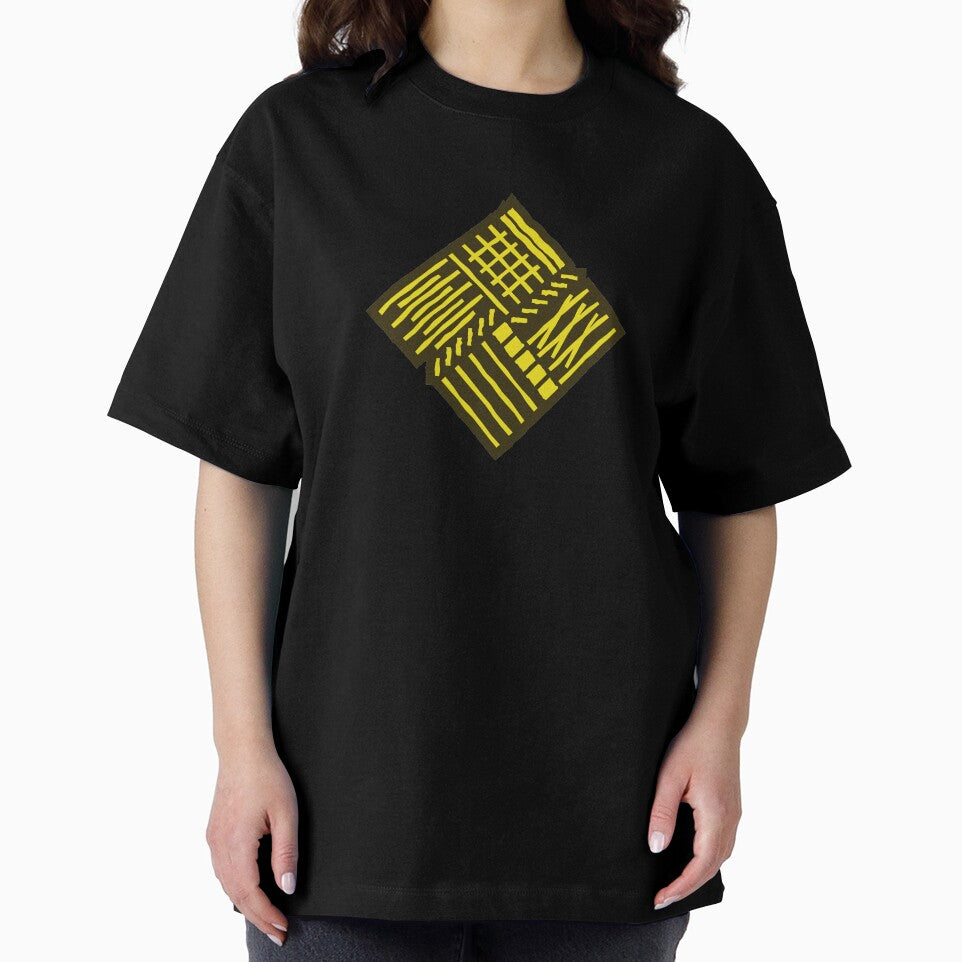 awn Crossing Lines Pattern – Yellow & Brown by RoguePatterns