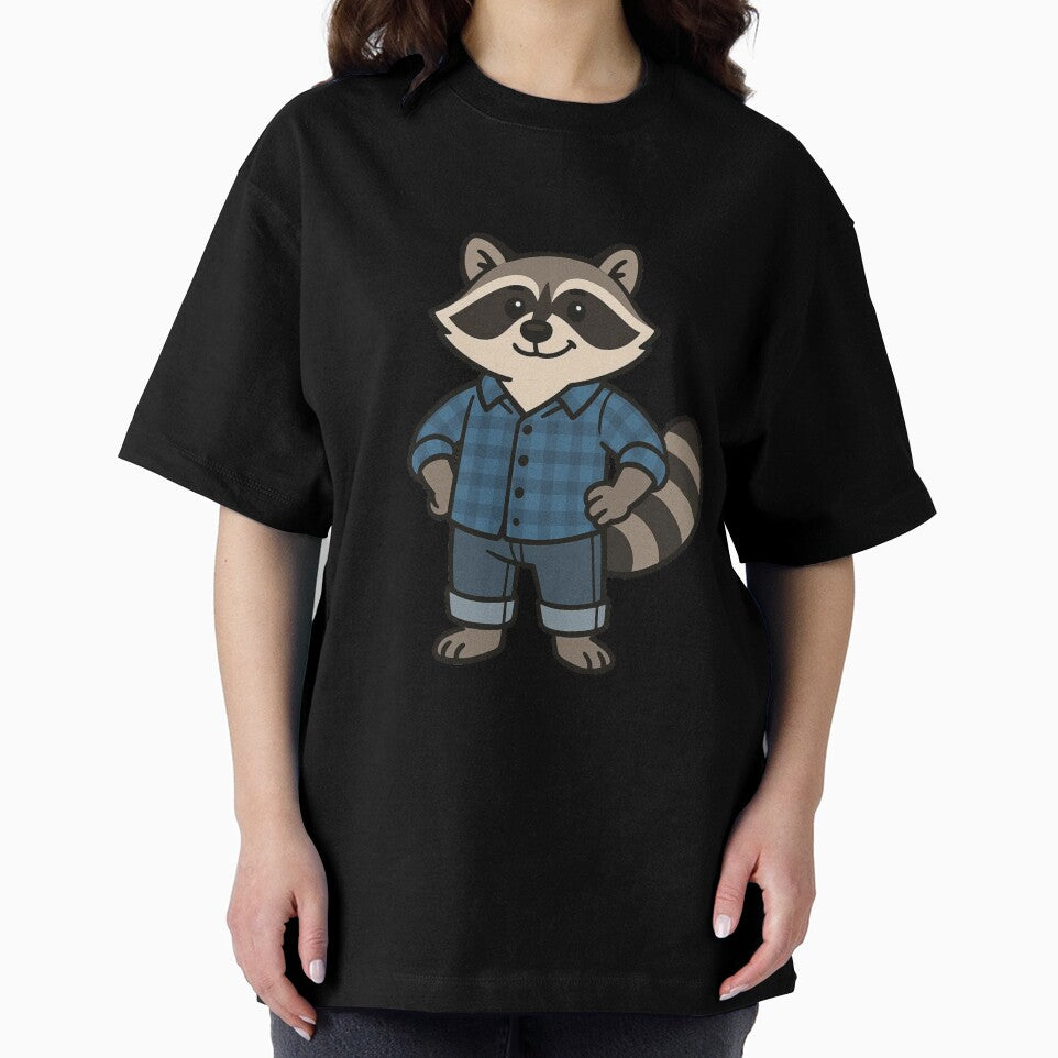 Raccoon in Blue Flannel – Everyday Cute Animal Design by Confuzz1ed