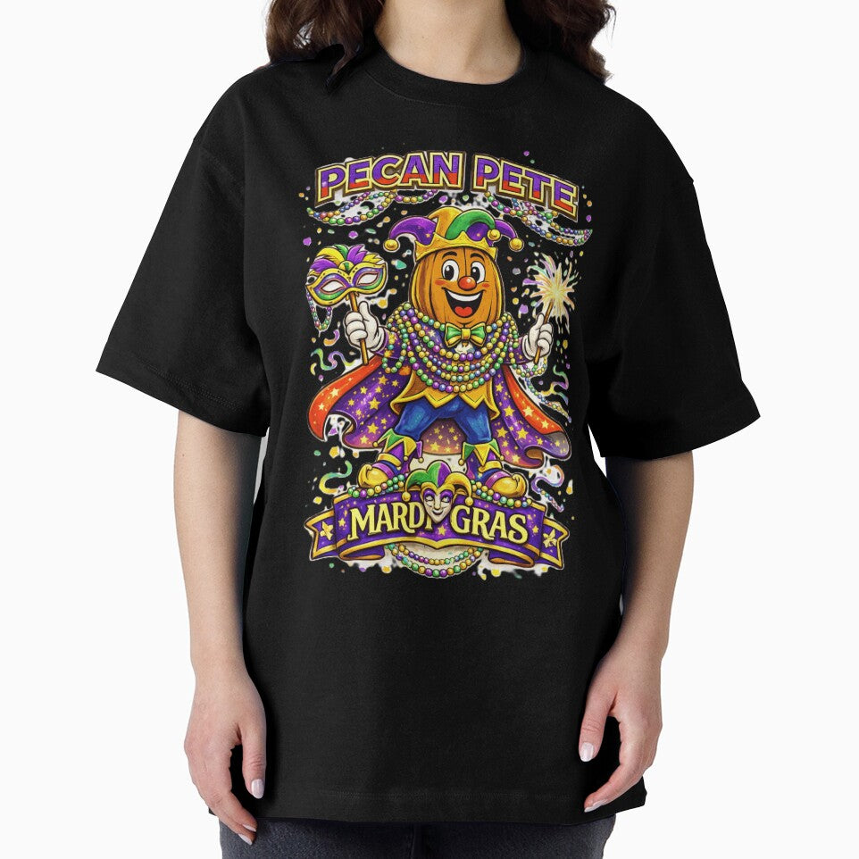 Mardi Gras Pecan Pete – Funny Jester Carnival Party Design by NuttyMerch