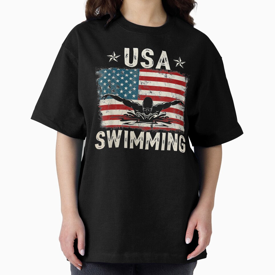 USA Vintage Swimming Team Retro Support USA by sikkilapa