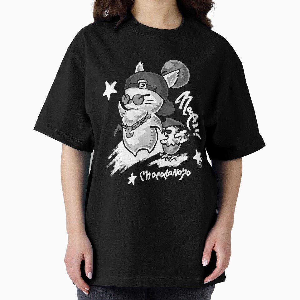 Street Attire Moogle  Chocobo Chick Based On The In Game Item For Final Fantasy 14 Online In Graffiti Style by ktyson1