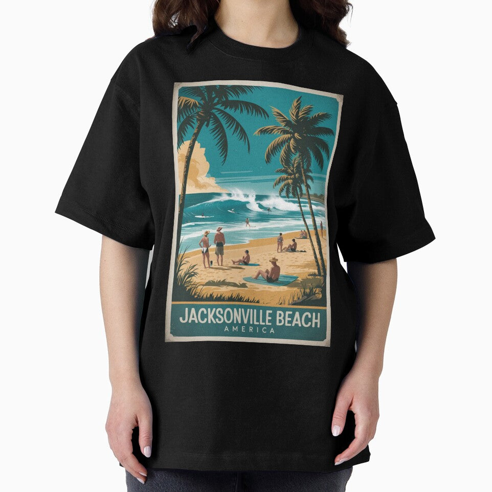 Jacksonville beach Vintage Travel Poster by TravelerRat