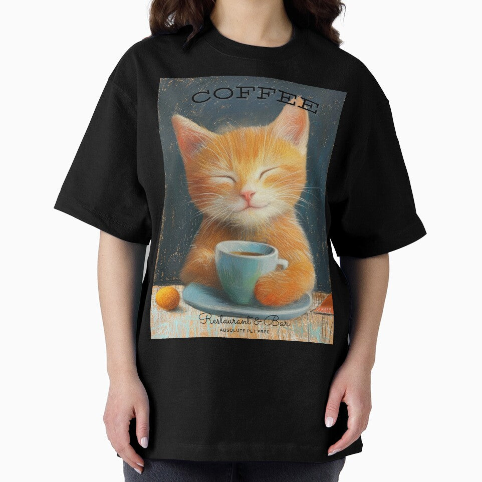 Vintage cat and coffee lovers wall art by JeffyThePuppet