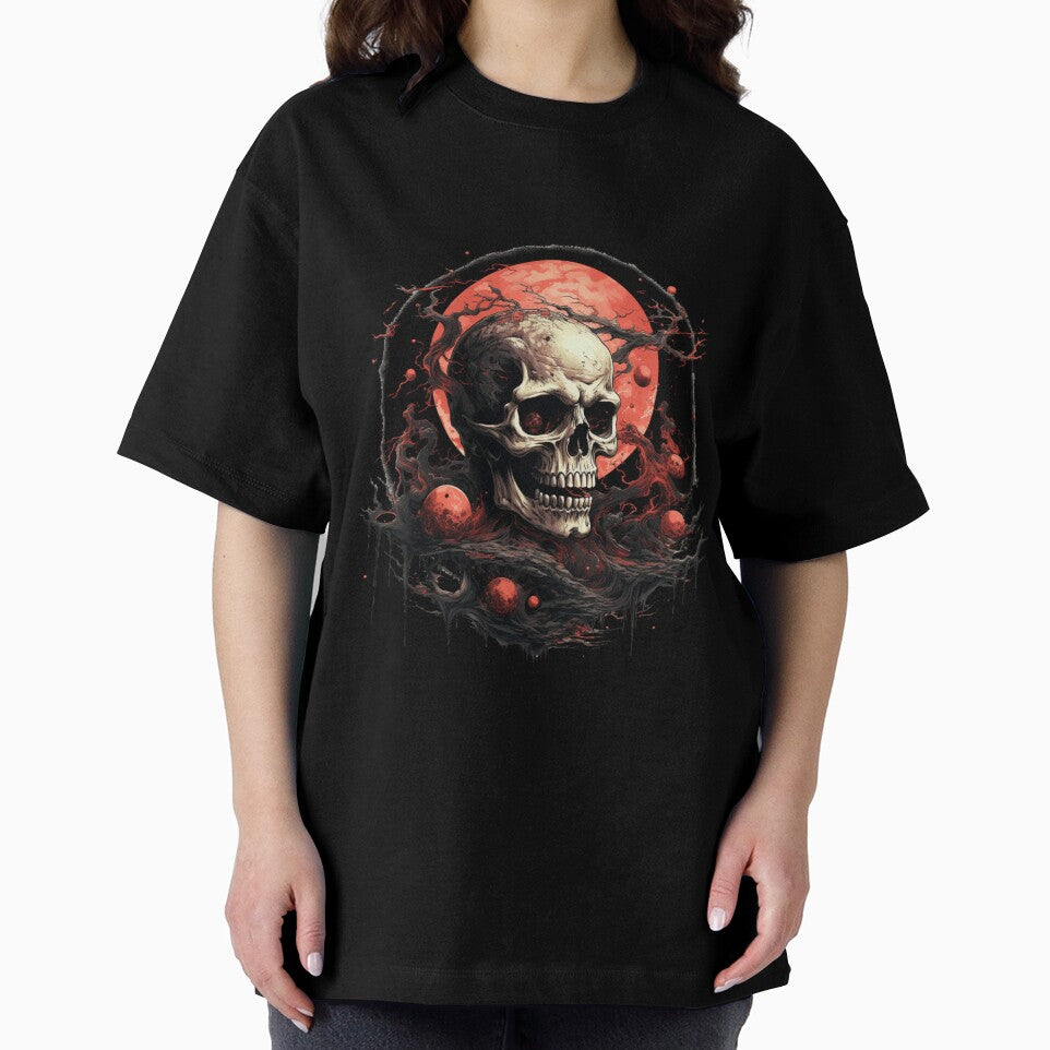 Skull In Red Moon by Deadv