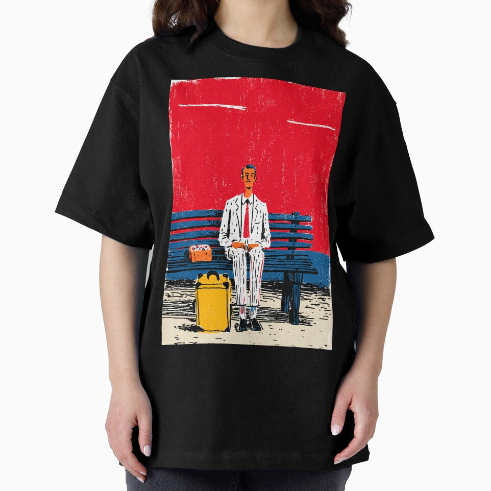 Dreamer on the Bench Graphic Tee | Casual Wear with Storytelling Vibes | Gift for Film Lovers | Original Illustration by Loffartdesign