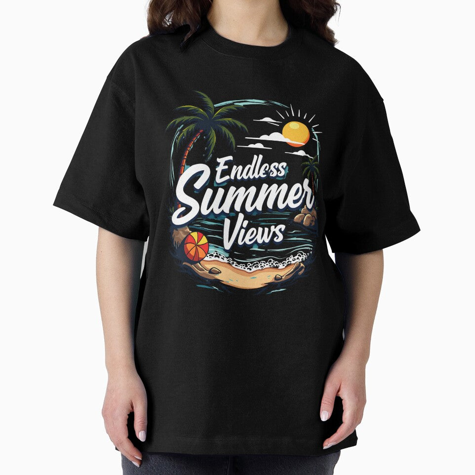 Endless Summer Views – Relaxing Beach Quote T-Shirt by LR Vibe Studio