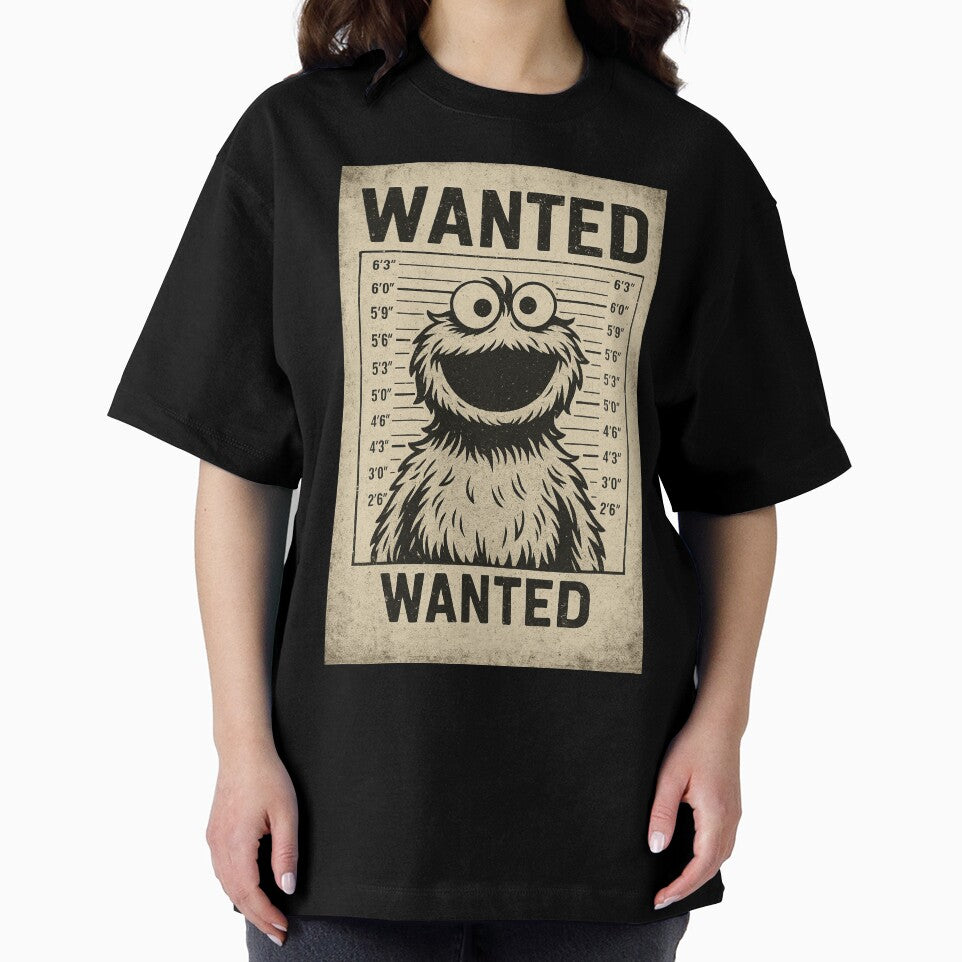 Wanted Poster Monster T-Shirt Design | Retro Funny Mugshot Artwork by HrigArt