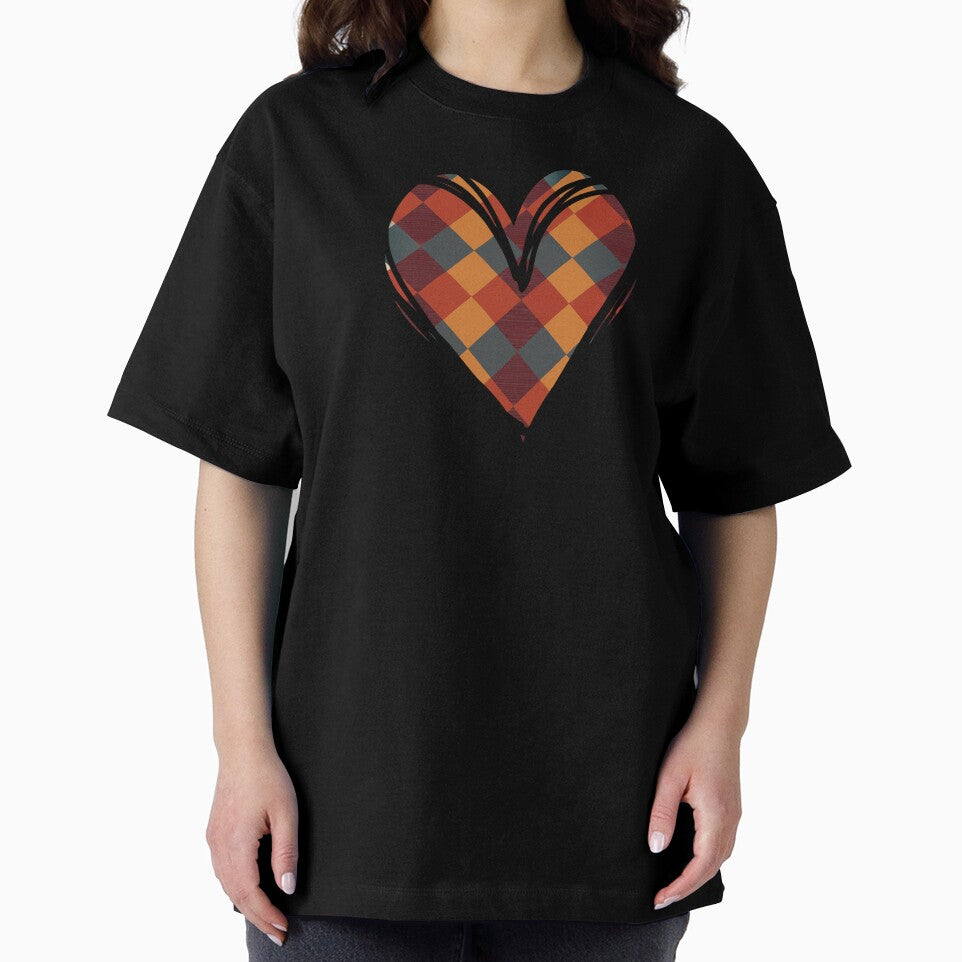 Valentine's Day Heart Boyfriend Girlfriend Orange Pattern by SStarDesigns