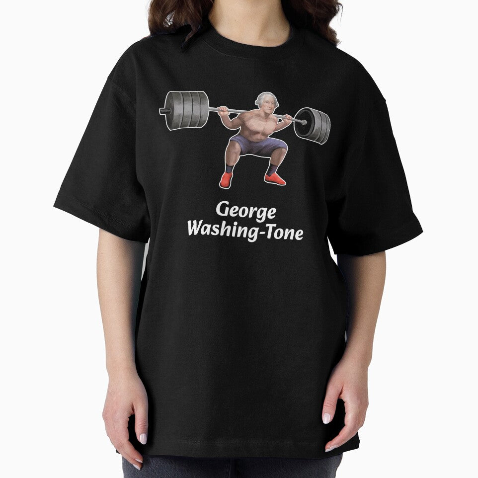 George Washington Washing-Tone Funny Powerlifting by The Junto Shop