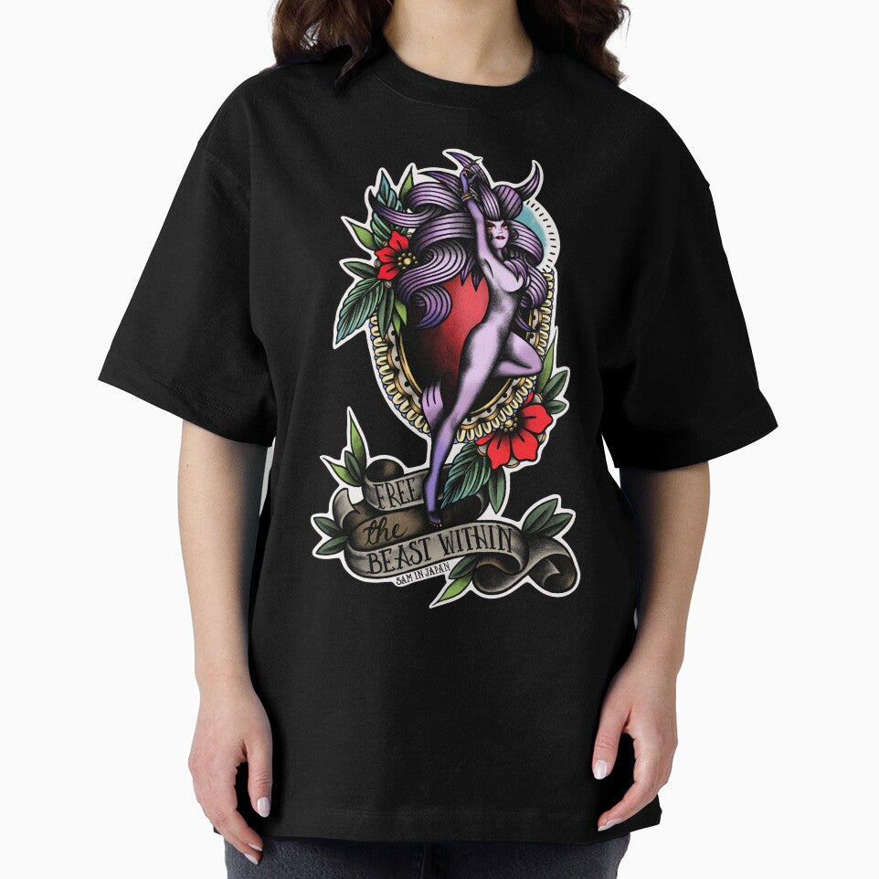 Trance Terra from Final Fantasy 6 (FFVI) in American Traditional Tattoo Portrait Style by SamInJapan