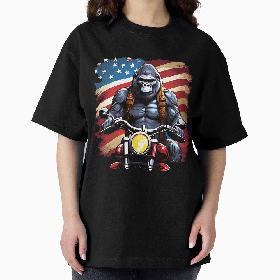 American Roadtrip: Gorilla on an Indian Motorcycle by studiojer