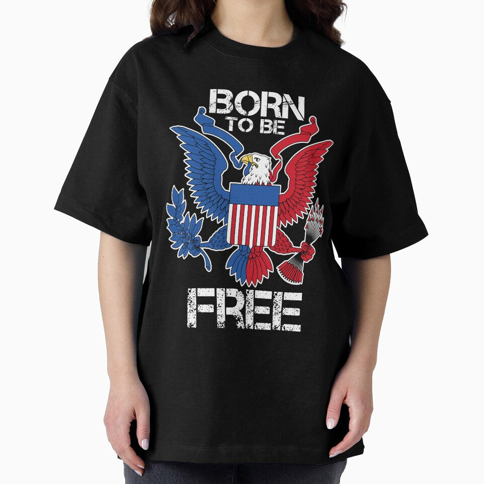 Born to be Free Vintage Eagle Flag US by mmos