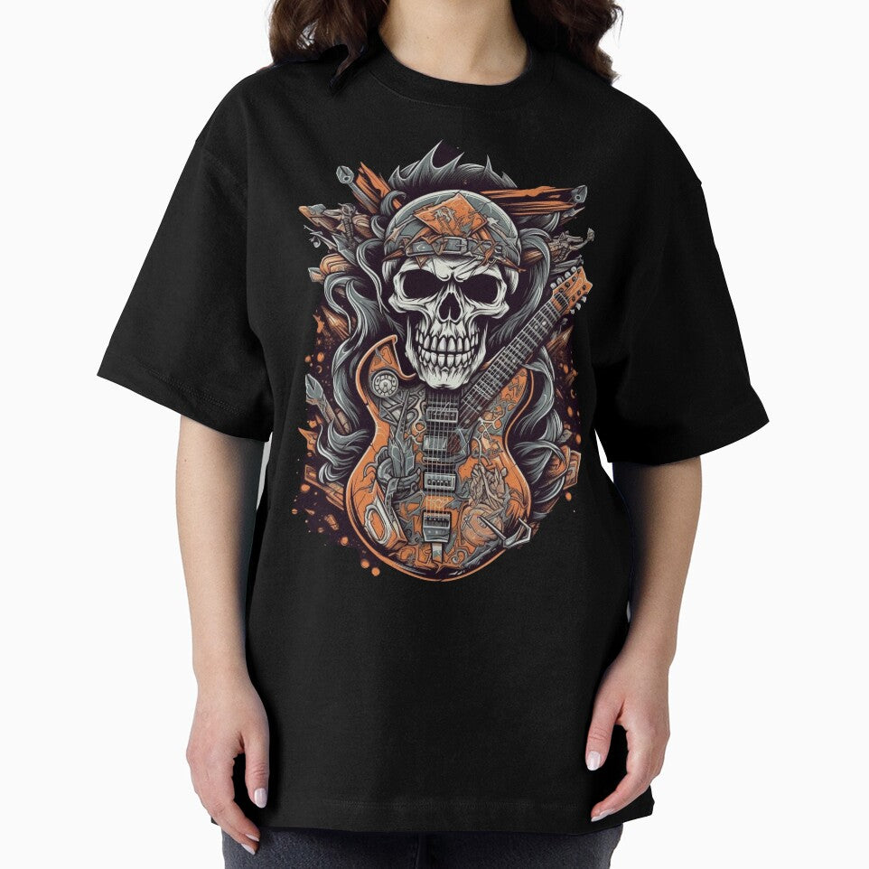 Amp Up Your Heavy Metal Skull and Guitar by PixelProphets