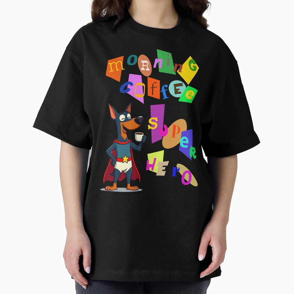 Morning Coffee Super Hero Text Art by Museum Of Non-Existing Art