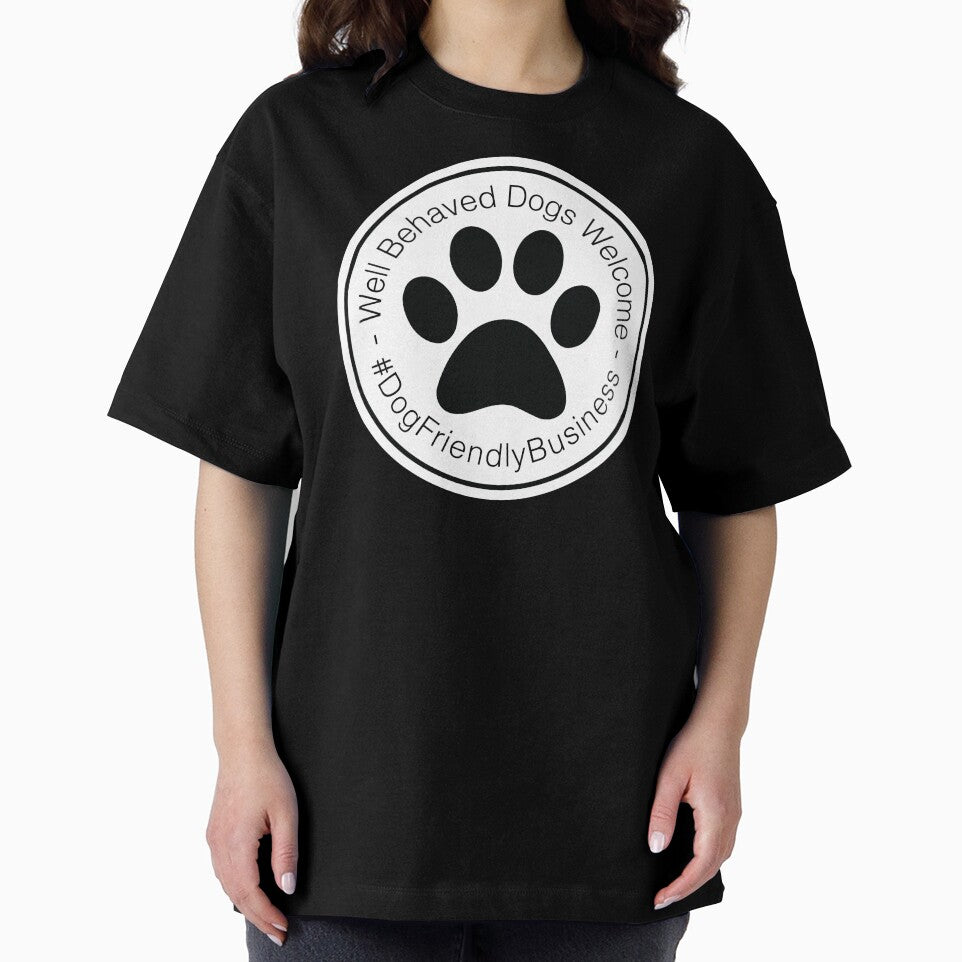 Well Behaved Dogs Welcome White Sign - #DogFriendlyBusiness by fireballuke