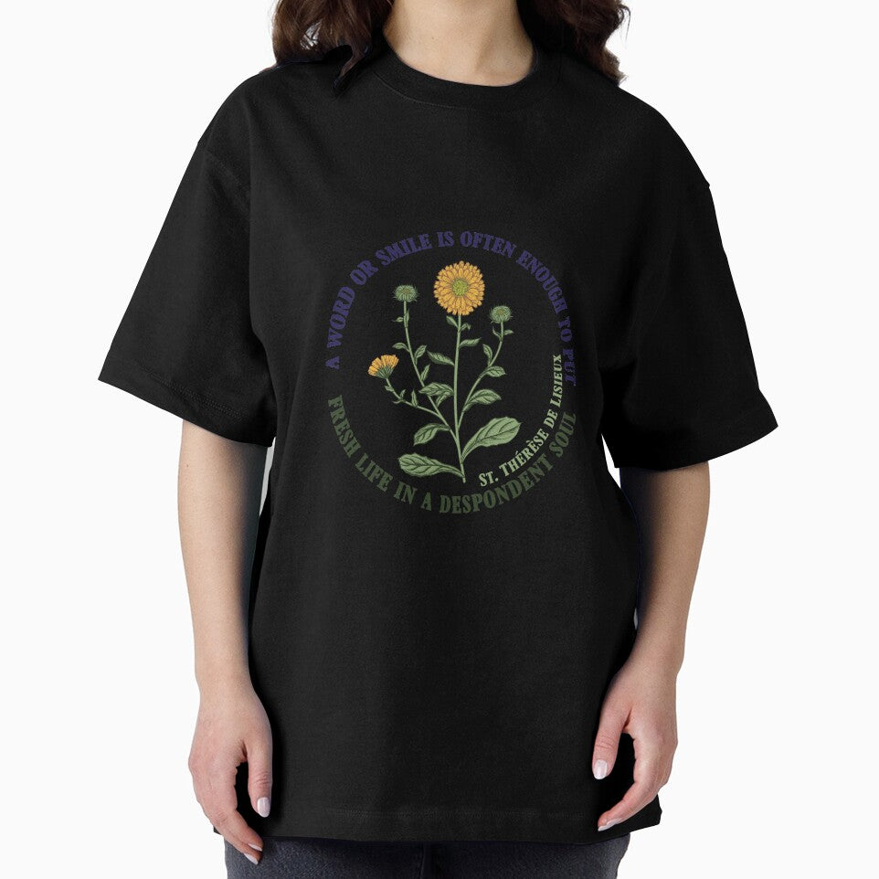 St Therese, flowers, Catholic quote by CatholicArtisan