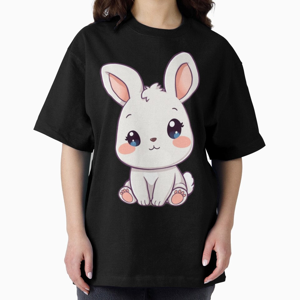 Cute White Bunny Kawaii Illustration ? | Chibi Rabbit PNG for Stickers, T-Shirts & Digital Products by CozyPops