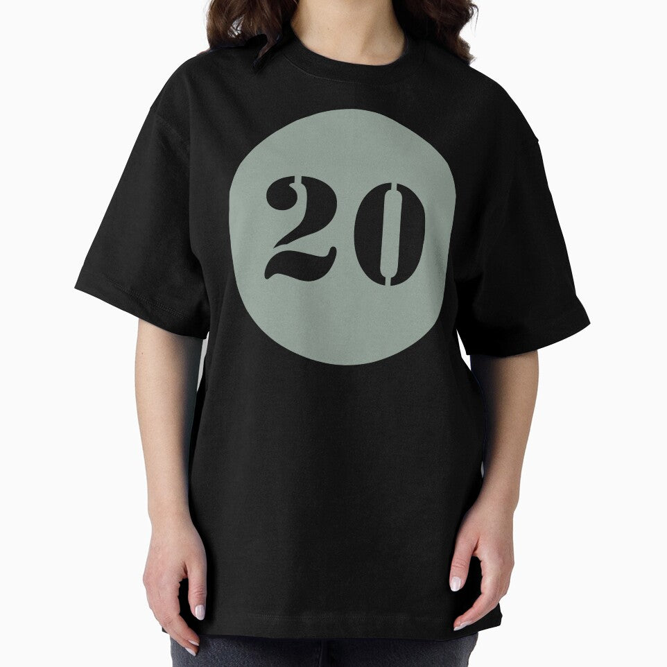Number Twenty (20) in Olive Green Circle by Ching Teoh