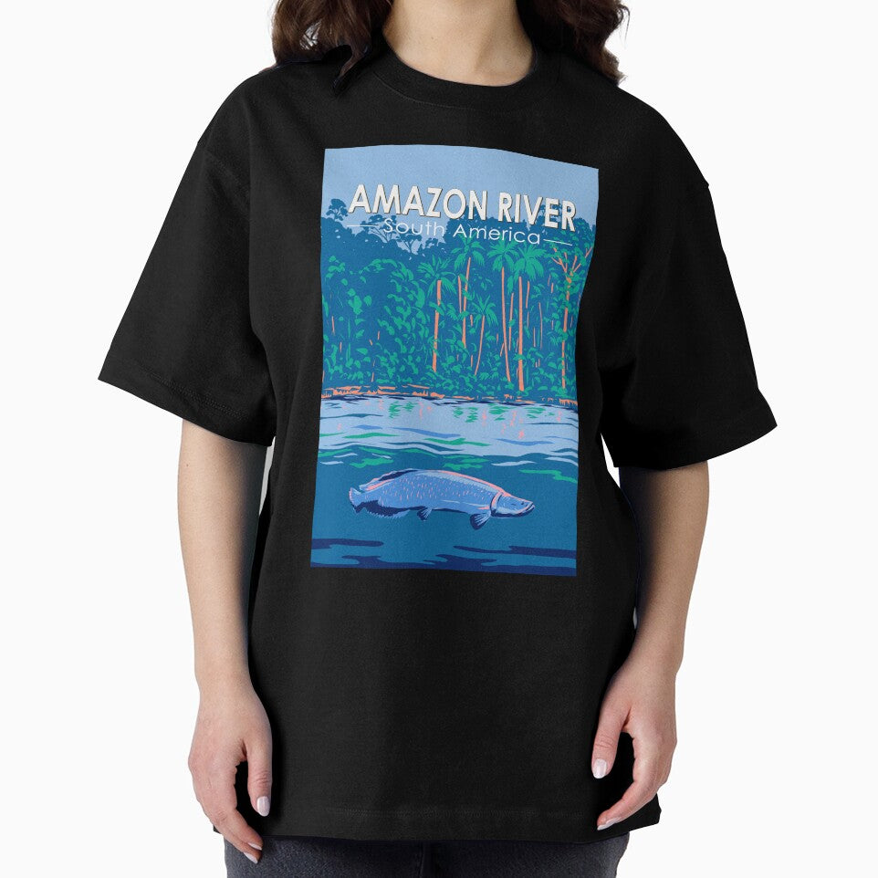 Amazon River South America Travel Art Vintage by KrisSidDesigns