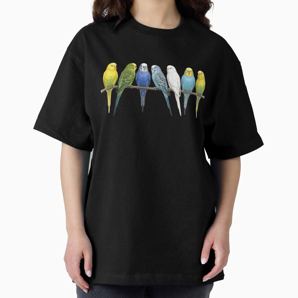 Funny Colorful Budgerigar Parrots Bird Lover by DoodleTortle